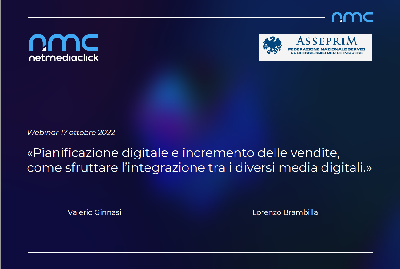 Immagine Webinar del 17 ottobre 2022: Pianificazione digitale e incremento delle vendite, come sfruttare l’integrazione tra i diversi media digitali